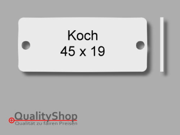 Klingelschild Koch Alu farblos matt 45 x 19 x 1.0 mm